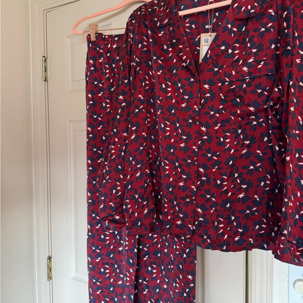 Eberjey Red Floral Pajama Set